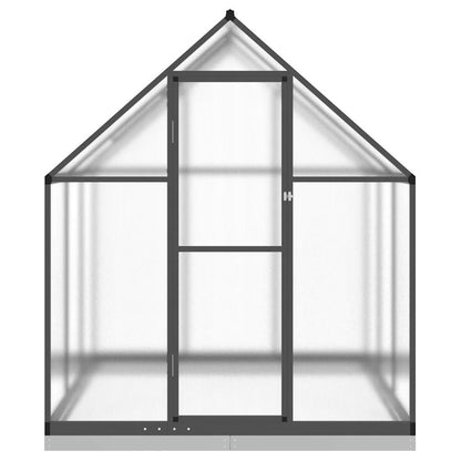 Greenhouse with Base Frame Anthracite 169x169x202 cm Aluminium