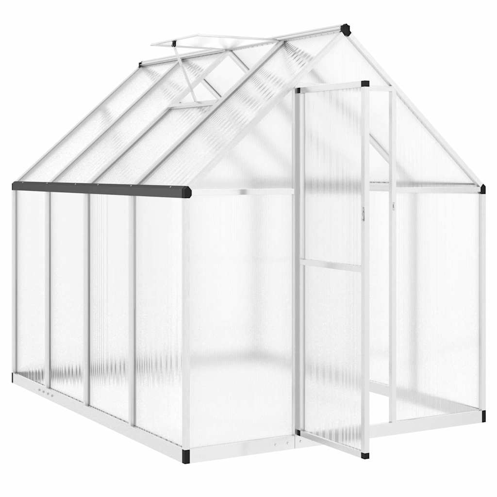 Greenhouse with Base Frame Silver 224x169x195 cm Aluminium