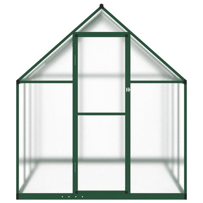 Greenhouse with Base Frame Green 224x169x195 cm Aluminium