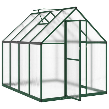 Greenhouse with Base Frame Green 224x169x195 cm Aluminium