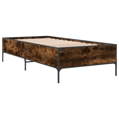 Bed Frame without Mattress Smoked Oak 90x200 cm