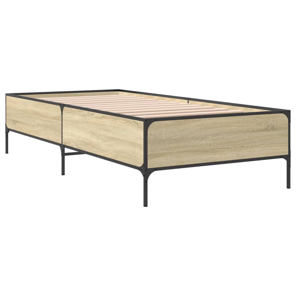 Bed Frame without Mattress Sonoma Oak 90x190 cm Single