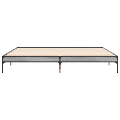 Bed Frame without Mattress Grey Sonoma 200x200 cm