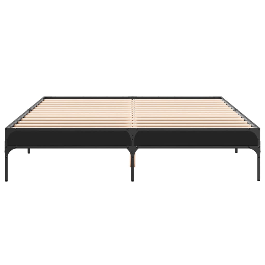 Bed Frame without Mattress Black 140x200 cm