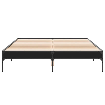 Bed Frame without Mattress Black 140x200 cm