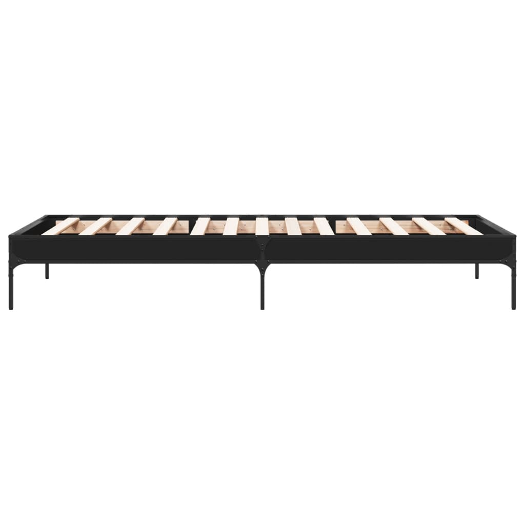 Bed Frame without Mattress Black 90x190 cm Single