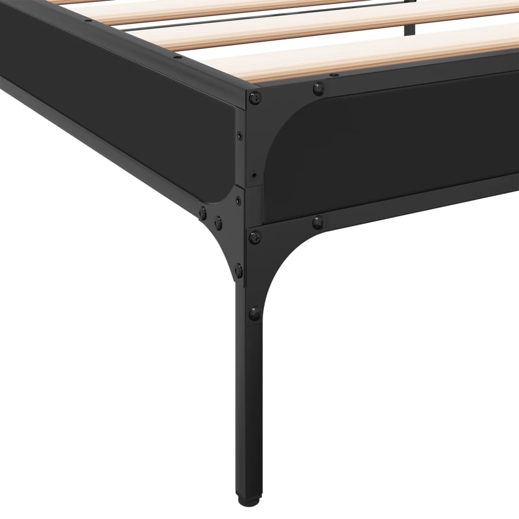 Bed Frame without Mattress Black 90x190 cm Single