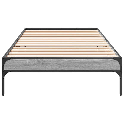 Bed Frame without Mattress Grey Sonoma 90x190 cm Single