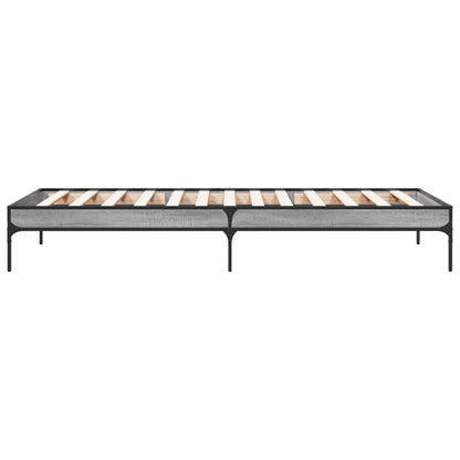 Bed Frame without Mattress Grey Sonoma 90x190 cm Single