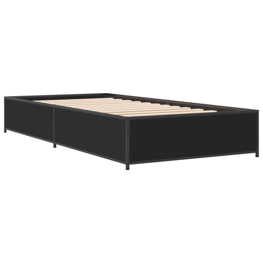 Bed Frame without Mattress Black 90x200 cm