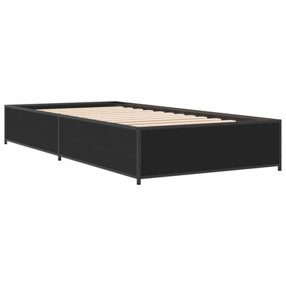 Bed Frame without Mattress Black 90x200 cm