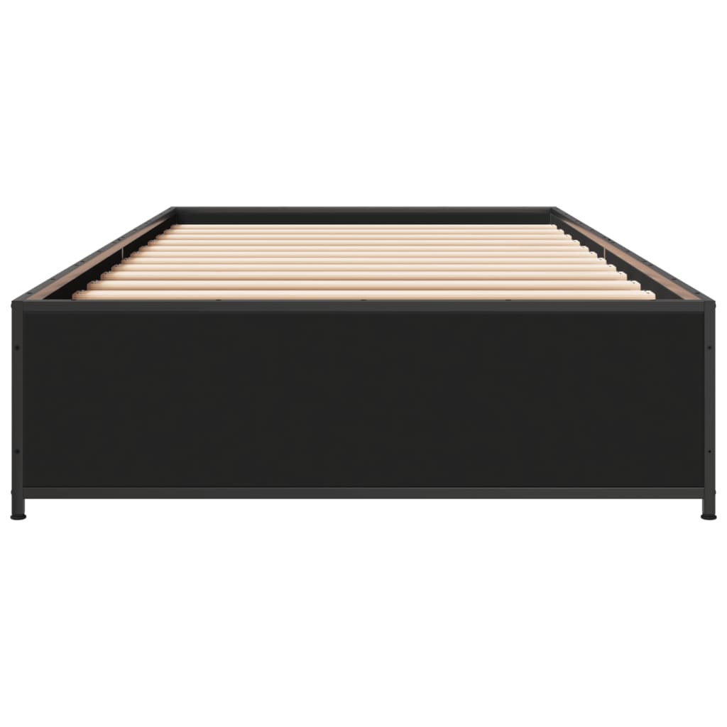 Bed Frame without Mattress Black 90x200 cm