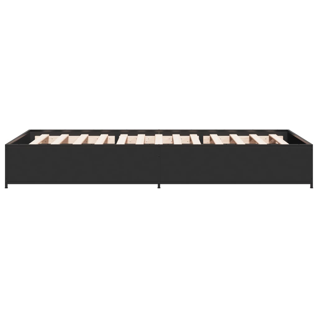 Bed Frame without Mattress Black 90x200 cm