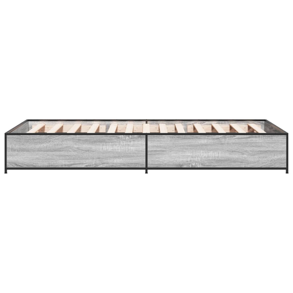 Bed Frame without Mattress Grey Sonoma 90x200 cm