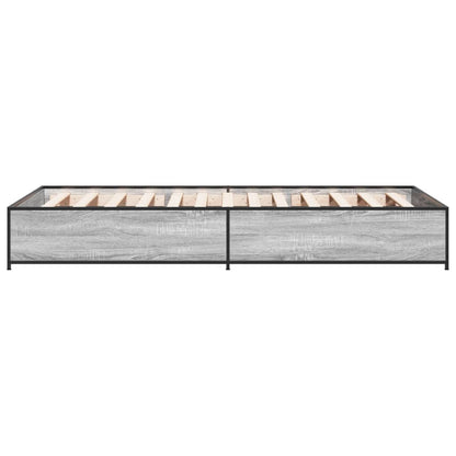 Bed Frame without Mattress Grey Sonoma 90x200 cm