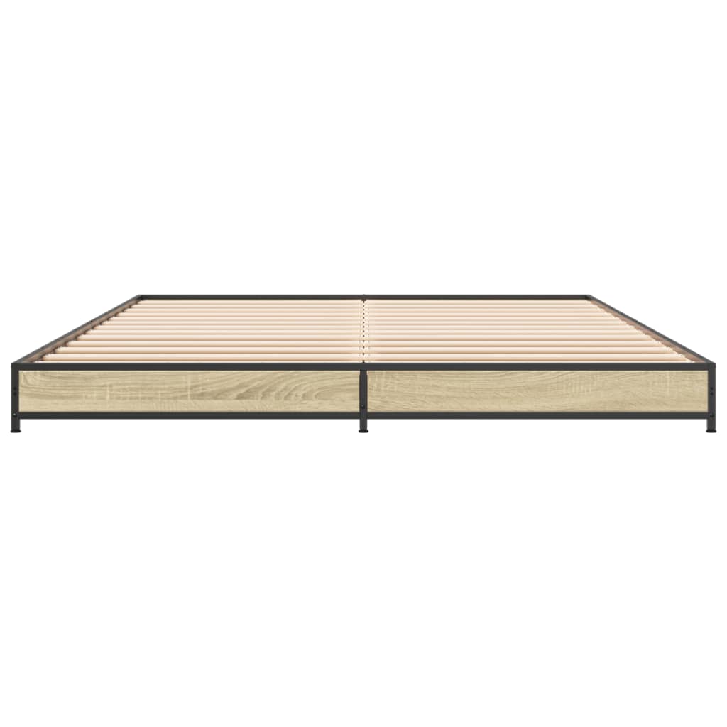 Bed Frame without Mattress Sonoma Oak 135x190 cm Double