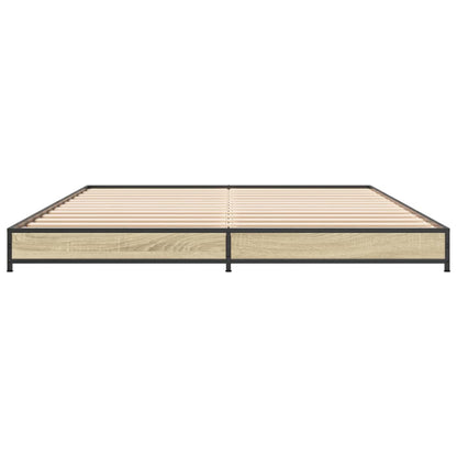 Bed Frame without Mattress Sonoma Oak 135x190 cm Double