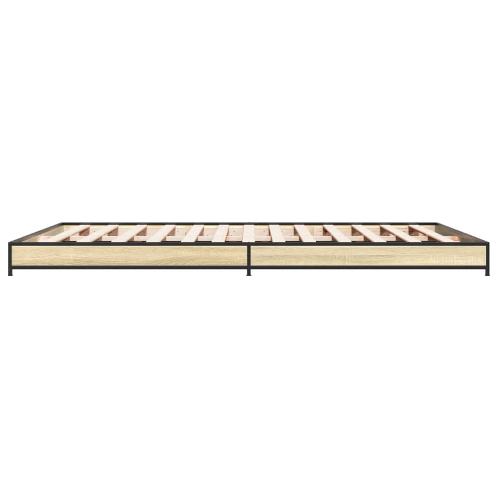 Bed Frame without Mattress Sonoma Oak 135x190 cm Double