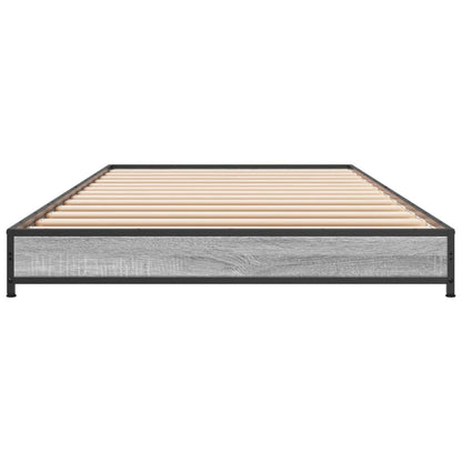 Bed Frame without Mattress Grey Sonoma 90x200 cm