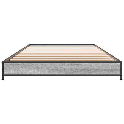 Bed Frame without Mattress Grey Sonoma 75x190 cm Small Single