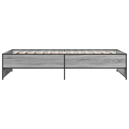 Bed Frame without Mattress Grey Sonoma 90x190 cm Single