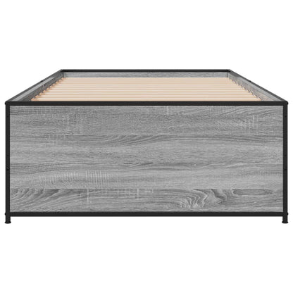 Bed Frame without Mattress Grey Sonoma 75x190 cm Small Single