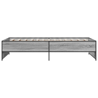 Bed Frame without Mattress Grey Sonoma 75x190 cm Small Single