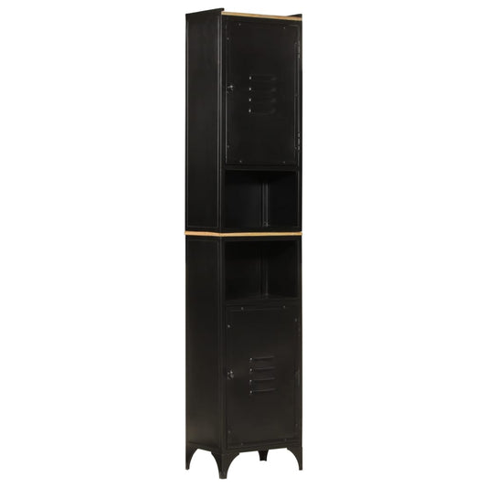 Bathroom Cabinet 40x27x180 cm Iron and Solid Wood Mango