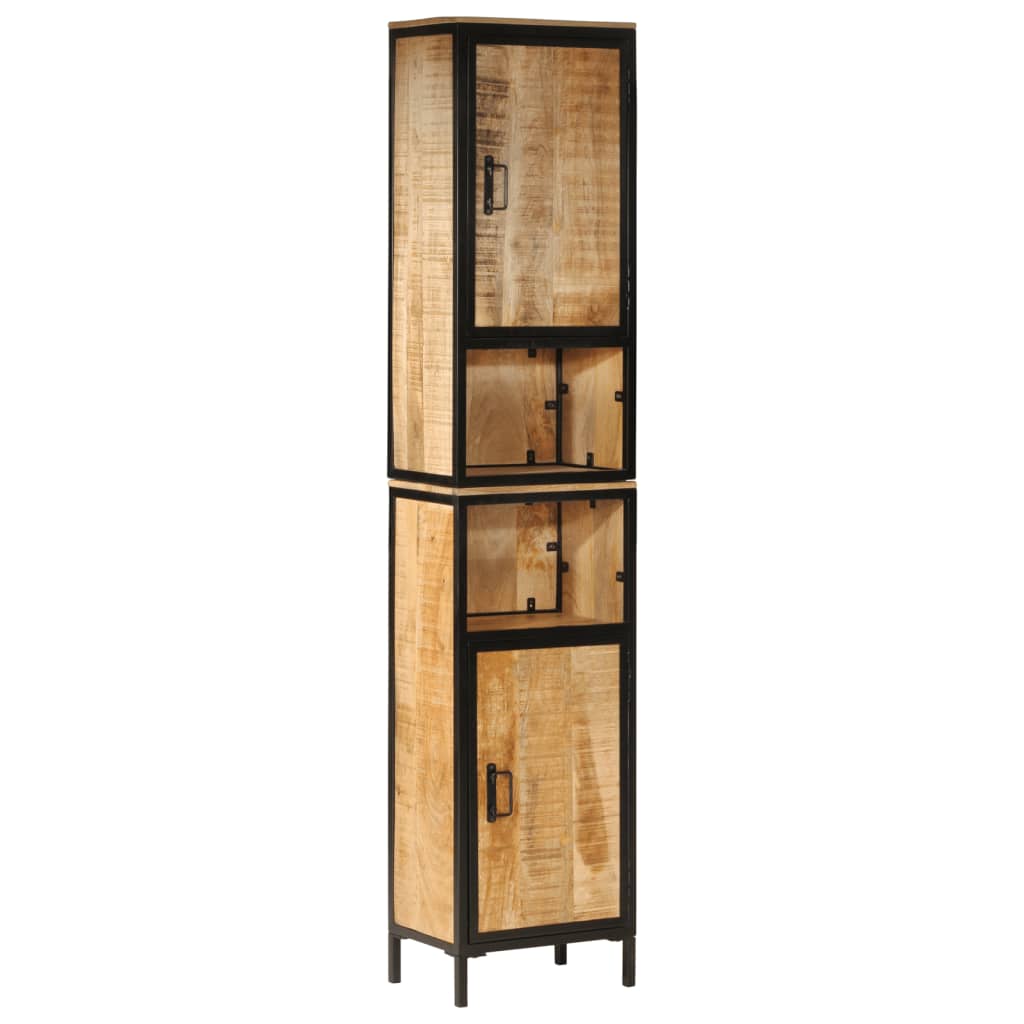 Bathroom Cabinet 40x27x180 cm Iron and Solid Wood Mango