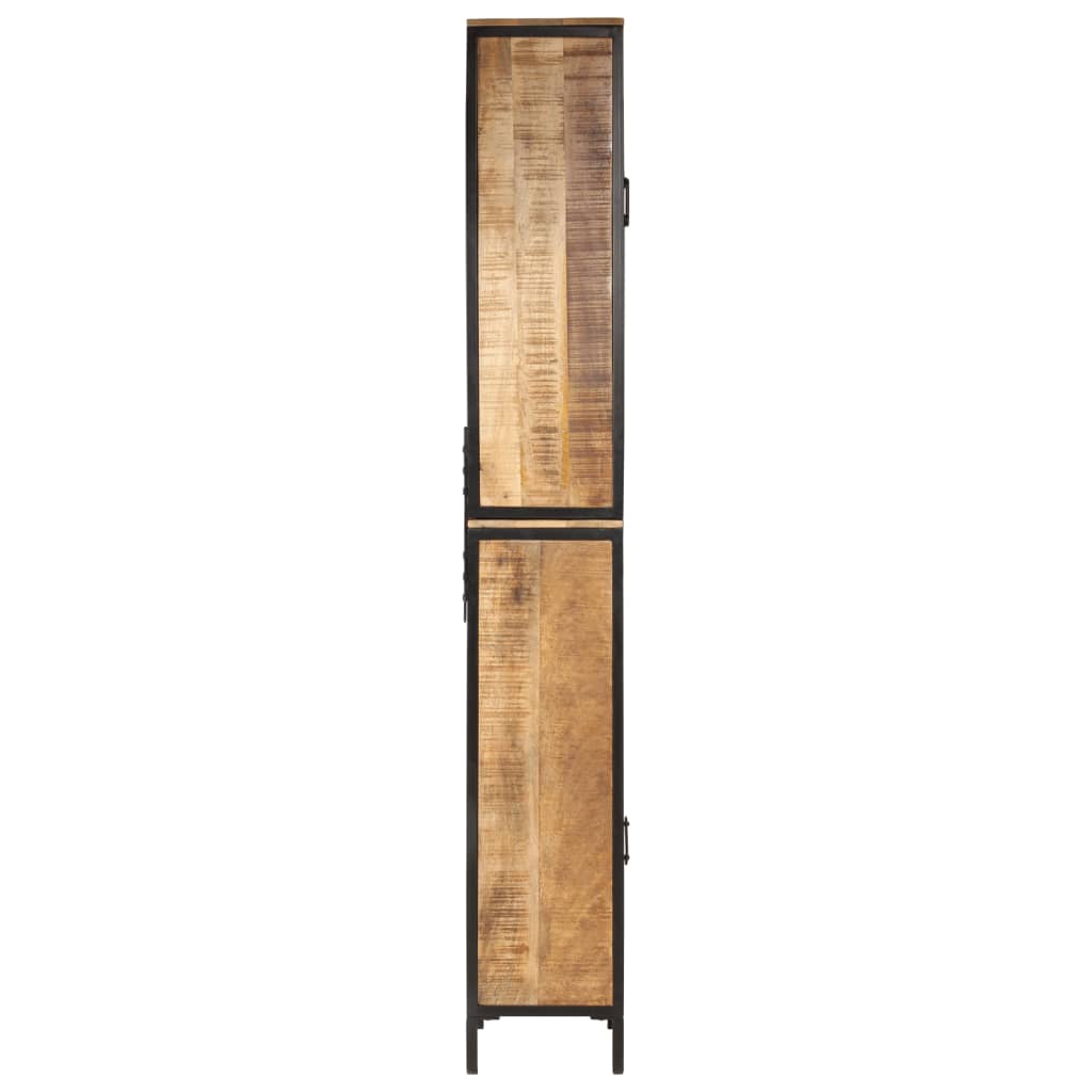 Bathroom Cabinet 40x27x180 cm Iron and Solid Wood Mango