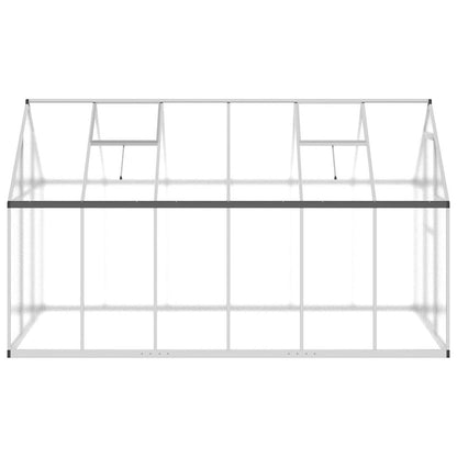 Greenhouse with Base Frame Silver 334x169x195 cm Aluminium