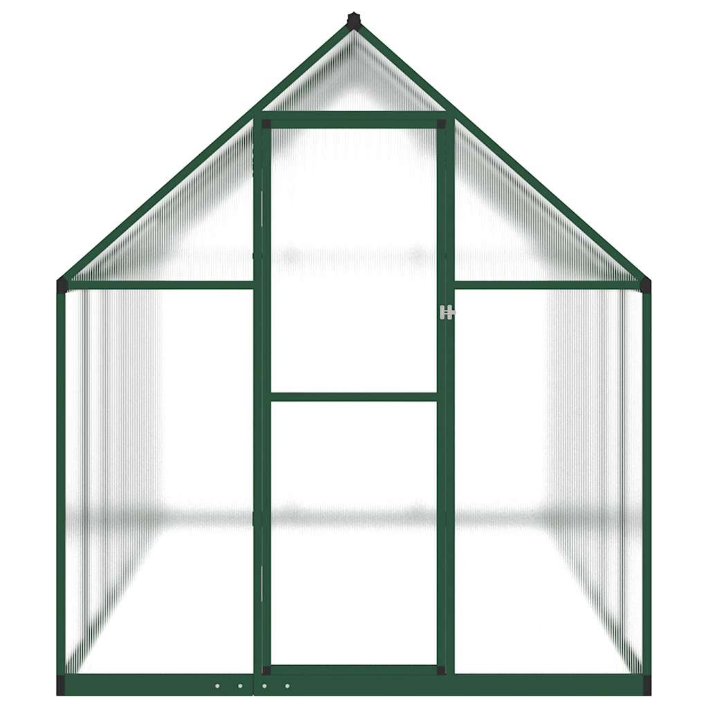 Greenhouse with Base Frame Green 334x169x195 cm Aluminium