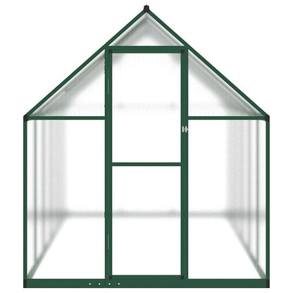 Greenhouse with Base Frame Green 334x169x195 cm Aluminium