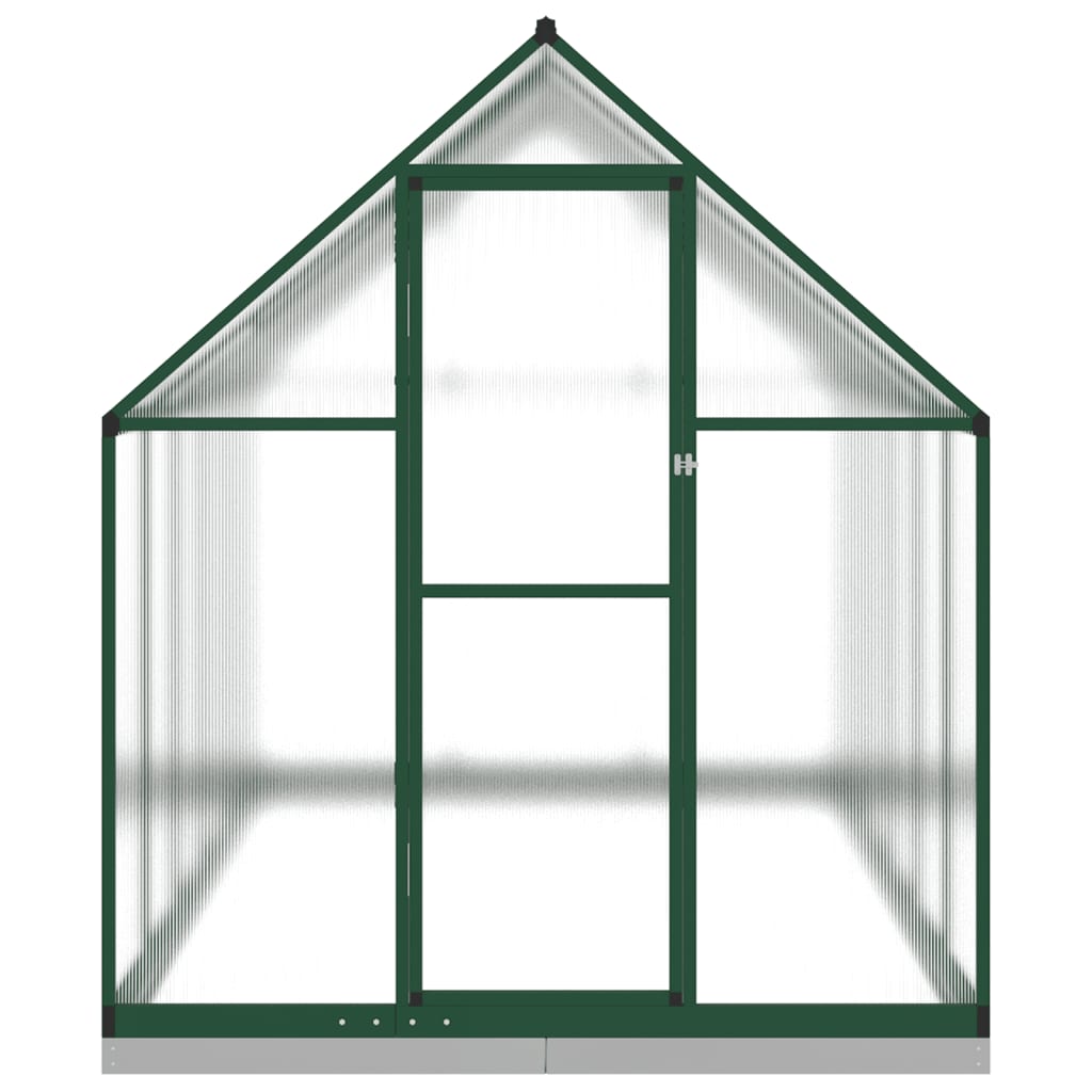 Greenhouse with Base Frame Green 334x169x202 cm Aluminium