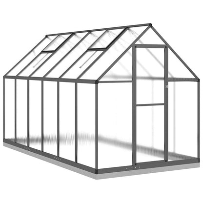 Greenhouse with Base Frame Anthracite 334x169x202 cm Aluminium