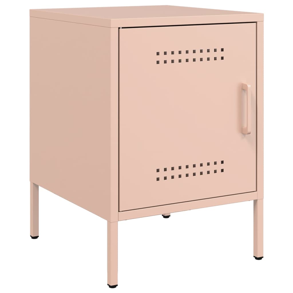 Bedside Cabinets 2 pcs Pink 36x39x50.5 cm Steel