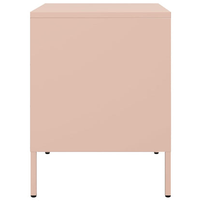 Bedside Cabinets 2 pcs Pink 36x39x50.5 cm Steel