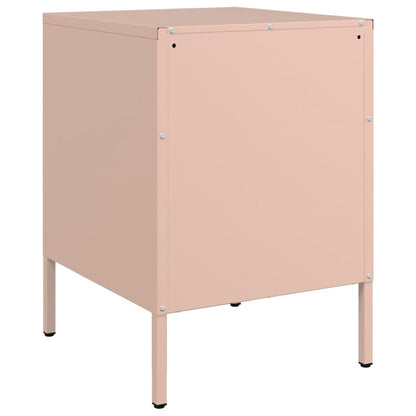 Bedside Cabinets 2 pcs Pink 36x39x50.5 cm Steel