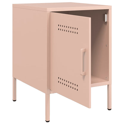 Bedside Cabinets 2 pcs Pink 36x39x50.5 cm Steel