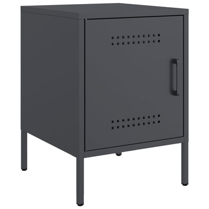 Bedside Cabinet Anthracite 36x39x50.5 cm Steel