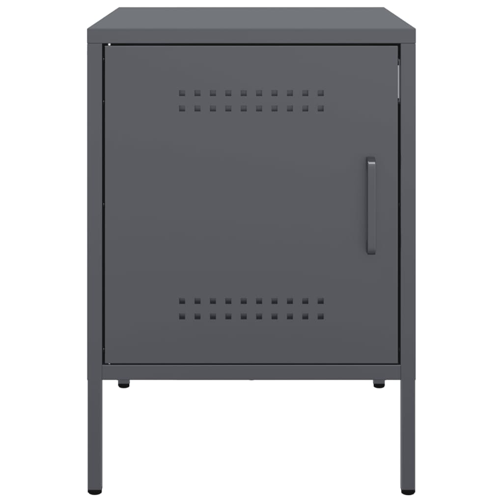 Bedside Cabinet Anthracite 36x39x50.5 cm Steel