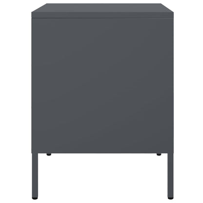 Bedside Cabinet Anthracite 36x39x50.5 cm Steel