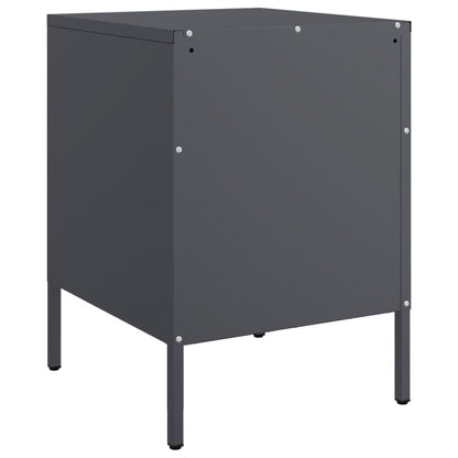 Bedside Cabinet Anthracite 36x39x50.5 cm Steel