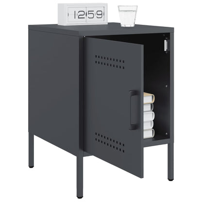 Bedside Cabinets 2 pcs Anthracite 36x39x50.5 cm Steel