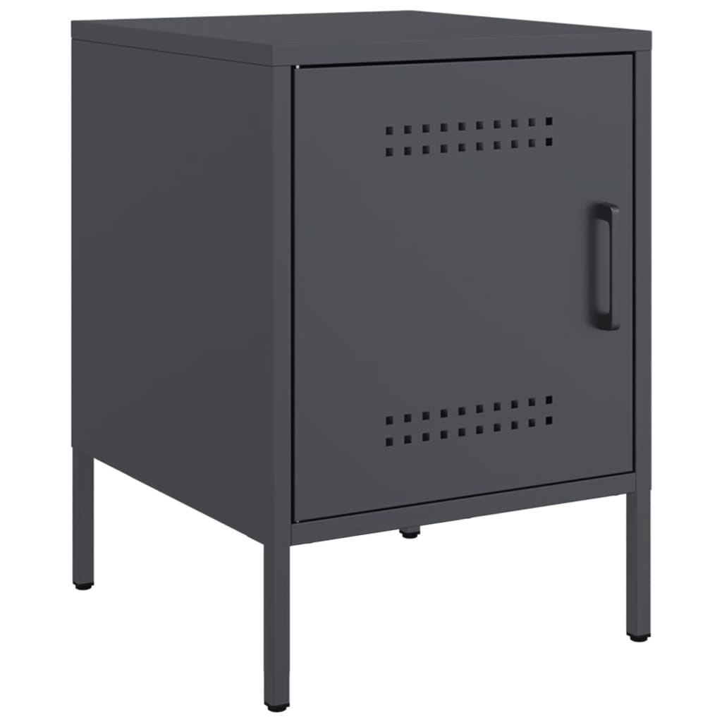 Bedside Cabinets 2 pcs Anthracite 36x39x50.5 cm Steel