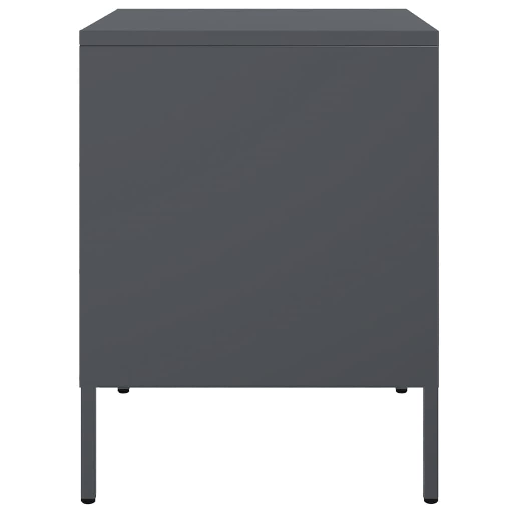 Bedside Cabinets 2 pcs Anthracite 36x39x50.5 cm Steel