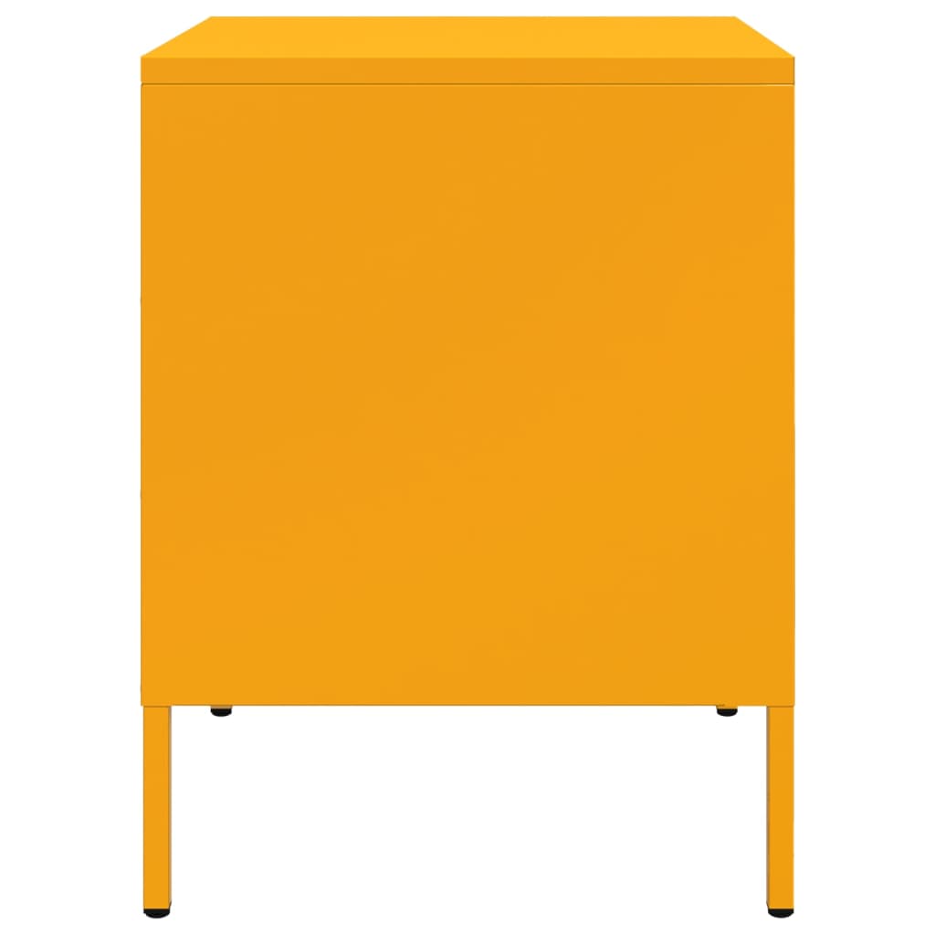 Bedside Cabinets 2 pcs Mustard Yellow 36x39x50.5 cm Steel