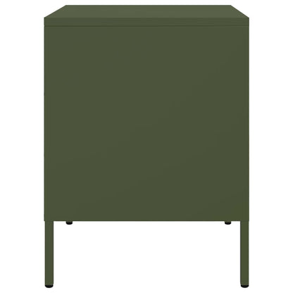 Bedside Cabinet Olive Green 36x39x50.5 cm Steel