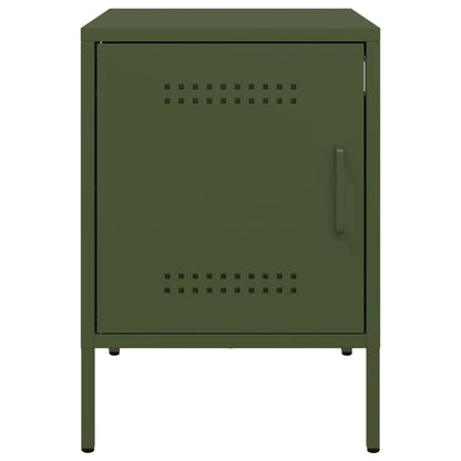 Bedside Cabinets 2 pcs Olive Green 36x39x50.5 cm Steel