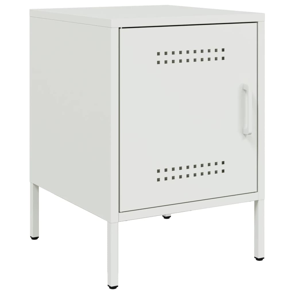 Bedside Cabinets 2 pcs White 36x39x50.5 cm Steel